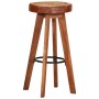 Taburetes de cocina 2 uds cuero auténtico madera maciza acacia de , Taburetes de cocina - Ref: Foro24-348164, Precio: 158,74 ...