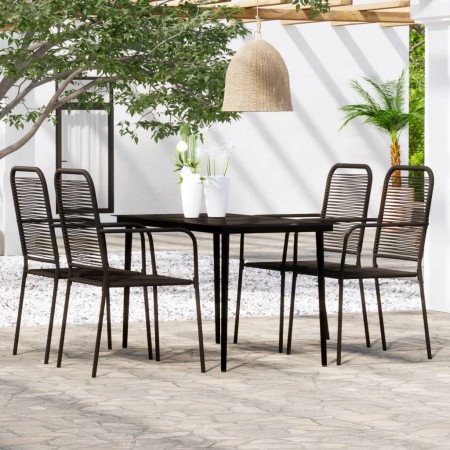 Juego de comedor de jardín 5 piezas negro de , Conjuntos de jardín - Ref: Foro24-3099145, Precio: 321,11 €, Descuento: %