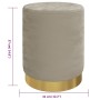 Taburete con almacenaje redondo terciopelo gris oscuro de , Taburetes y sillas plegables - Ref: Foro24-340286, Precio: 44,77 ...