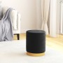 Taburete redondo con almacenaje terciopelo negro de , Taburetes y sillas plegables - Ref: Foro24-340290, Precio: 41,67 €, Des...