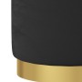 Taburete redondo con almacenaje terciopelo negro de , Taburetes y sillas plegables - Ref: Foro24-340290, Precio: 41,67 €, Des...