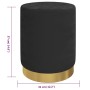 Taburete redondo con almacenaje terciopelo negro de , Taburetes y sillas plegables - Ref: Foro24-340290, Precio: 41,67 €, Des...