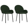 Sillas de comedor 2 unidades terciopelo verde oscuro de , Sillas de comedor - Ref: Foro24-344765, Precio: 107,85 €, Descuento: %