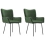 Sillas de comedor 2 unidades terciopelo verde oscuro de , Sillas de comedor - Ref: Foro24-344800, Precio: 124,55 €, Descuento: %