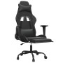 Silla gaming de masaje y reposapiés cuero sintético negro de , Sillones para videojuegos - Ref: Foro24-345419, Precio: 127,10...