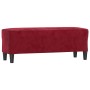 Banco de terciopelo rojo vino tinto 100x35x41 cm de , Bancos - Ref: Foro24-349425, Precio: 58,99 €, Descuento: %