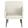 Sillón de terciopelo color crema 63x76x80 cm de , Sillones - Ref: Foro24-351443, Precio: 85,51 €, Descuento: %