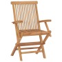 Sillas de jardín 2 uds madera maciza de teca con cojines beige de , Sillas de jardín - Ref: Foro24-3062505, Precio: 204,05 €,...