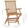 Sillas de jardín 2 uds madera maciza de teca con cojines beige de , Sillas de jardín - Ref: Foro24-3062505, Precio: 204,05 €,...