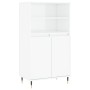 Aparador alto madera contrachapada blanco brillo 60x36x110 cm de , Aparadores - Ref: Foro24-831478, Precio: 93,29 €, Descuent...