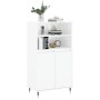 Aparador alto madera contrachapada blanco brillo 60x36x110 cm de , Aparadores - Ref: Foro24-831478, Precio: 93,29 €, Descuent...
