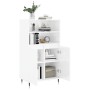 Aparador alto madera contrachapada blanco brillo 60x36x110 cm de , Aparadores - Ref: Foro24-831478, Precio: 93,29 €, Descuent...