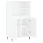 Aparador alto madera contrachapada blanco brillo 60x36x110 cm de , Aparadores - Ref: Foro24-831478, Precio: 93,29 €, Descuent...