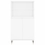 Aparador alto madera contrachapada blanco brillo 60x36x110 cm de , Aparadores - Ref: Foro24-831478, Precio: 93,29 €, Descuent...