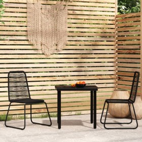 Juego de comedor para jardín 3 piezas negro de , Conjuntos de jardín - Ref: Foro24-3099089, Precio: 205,72 €, Descuento: %