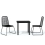 Juego de comedor para jardín 3 piezas negro de , Conjuntos de jardín - Ref: Foro24-3099089, Precio: 205,72 €, Descuento: %