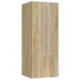 Armario de pared madera contrachapada color roble 34,5x34x90 cm de , Estantes y estanterías - Ref: Foro24-812432, Precio: 49,...