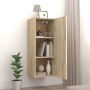 Armario de pared madera contrachapada color roble 34,5x34x90 cm de , Estantes y estanterías - Ref: Foro24-812432, Precio: 49,...