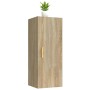 Armario de pared madera contrachapada color roble 34,5x34x90 cm de , Estantes y estanterías - Ref: Foro24-812432, Precio: 49,...