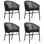 Juego de comedor para jardín 5 piezas negro de , Conjuntos de jardín - Ref: Foro24-3099222, Precio: 440,91 €, Descuento: %