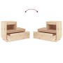 Mesita de noche madera maciza de pino 60x34x51 cm de , Mesitas de noche - Ref: Foro24-814374, Precio: 72,50 €, Descuento: %