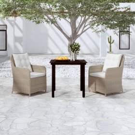 Juego de comedor de jardín 3 piezas marrón de , Conjuntos de jardín - Ref: Foro24-3099553, Precio: 396,21 €, Descuento: %