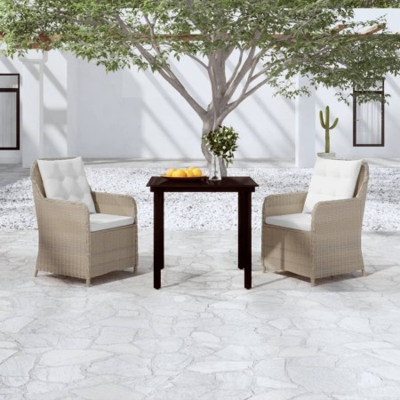 Juego de comedor de jardín 3 piezas marrón de , Conjuntos de jardín - Ref: Foro24-3099553, Precio: 396,21 €, Descuento: %