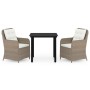 Juego de comedor de jardín 3 piezas marrón de , Conjuntos de jardín - Ref: Foro24-3099553, Precio: 396,21 €, Descuento: %