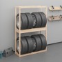 Soporte para neumáticos madera maciza de pino 120x40x180 cm de , Estanterías industriales - Ref: Foro24-825003, Precio: 80,39...