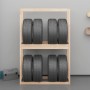 Soporte para neumáticos madera maciza de pino 120x40x180 cm de , Estanterías industriales - Ref: Foro24-825003, Precio: 80,39...