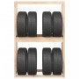 Soporte para neumáticos madera maciza de pino 120x40x180 cm de , Estanterías industriales - Ref: Foro24-825003, Precio: 80,39...