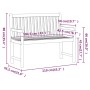 vidaxL Banco de jardín 110 cm madera maciza acacia de , Bancos de jardín - Ref: Foro24-316610, Precio: 154,32 €, Descuento: %