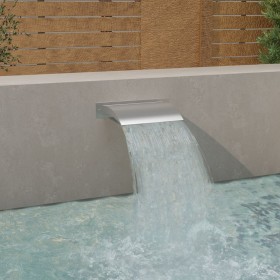 Fuente de piscina acero inoxidable plateada 45x26x13 cm de , Fuentes y cascadas - Ref: Foro24-148921, Precio: 116,50 €, Descu...