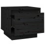 Mesita de noche madera maciza de pino negro 35x34x32 cm de , Mesitas de noche - Ref: Foro24-813403, Precio: 41,67 €, Descuent...
