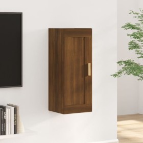 Armario de pared madera de ingeniería marrón roble 35x34x90 cm de , Estantes y estanterías - Ref: Foro24-817452, Precio: 35,5...