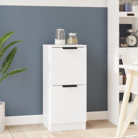 Aparador de madera contrachapada blanco 30x30x70 cm de , Aparadores - Ref: Foro24-811169, Precio: 54,29 €, Descuento: %