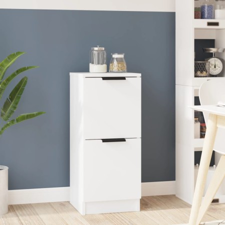 Aparador de madera contrachapada blanco 30x30x70 cm de , Aparadores - Ref: Foro24-811169, Precio: 54,29 €, Descuento: %