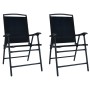 Sillas plegables de jardín 2 unidades textilene negro de , Sillas de jardín - Ref: Foro24-47923, Precio: 101,18 €, Descuento: %