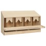 Ponedero para gallinas 4 compartimentos madera pino 106x40x59cm de , Incubadoras de huevos - Ref: Foro24-170657, Precio: 123,...