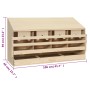 Ponedero para gallinas 4 compartimentos madera pino 106x40x59cm de , Incubadoras de huevos - Ref: Foro24-170657, Precio: 123,...