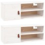 Armarios de pared 2 uds madera maciza pino blanco 80x30x30 cm de , Estantes y estanterías - Ref: Foro24-818388, Precio: 111,3...