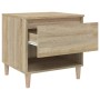 Mesita de noche madera contrachapada roble Sonoma 50x46x50 cm de , Mesitas de noche - Ref: Foro24-819538, Precio: 49,34 €, De...