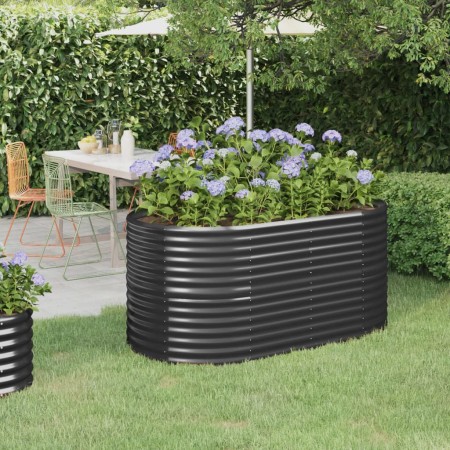 Jardinera arriate acero recubierto polvo antracita 152x80x68 cm de , Maceteros y jardineras - Ref: Foro24-318951, Precio: 71,...