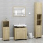 Conjunto de muebles de baño contrachapada color roble Sonoma de , Muebles de baño - Ref: Foro24-802582, Precio: 79,22 €, Desc...