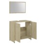 Conjunto de muebles de baño contrachapada color roble Sonoma de , Muebles de baño - Ref: Foro24-802582, Precio: 79,22 €, Desc...