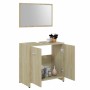 Conjunto de muebles de baño contrachapada color roble Sonoma de , Muebles de baño - Ref: Foro24-802582, Precio: 79,22 €, Desc...