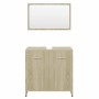 Conjunto de muebles de baño contrachapada color roble Sonoma de , Muebles de baño - Ref: Foro24-802582, Precio: 79,22 €, Desc...