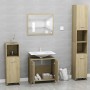 Conjunto de muebles de baño contrachapada color roble Sonoma de , Muebles de baño - Ref: Foro24-802582, Precio: 79,22 €, Desc...