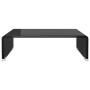 Soporte para TV/Elevador monitor cristal negro 40x25x11 cm de , Muebles TV - Ref: Foro24-244134, Precio: 62,73 €, Descuento: %