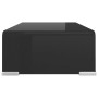 Soporte para TV/Elevador monitor cristal negro 40x25x11 cm de , Muebles TV - Ref: Foro24-244134, Precio: 62,73 €, Descuento: %